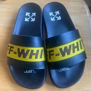 Off white industrial slides